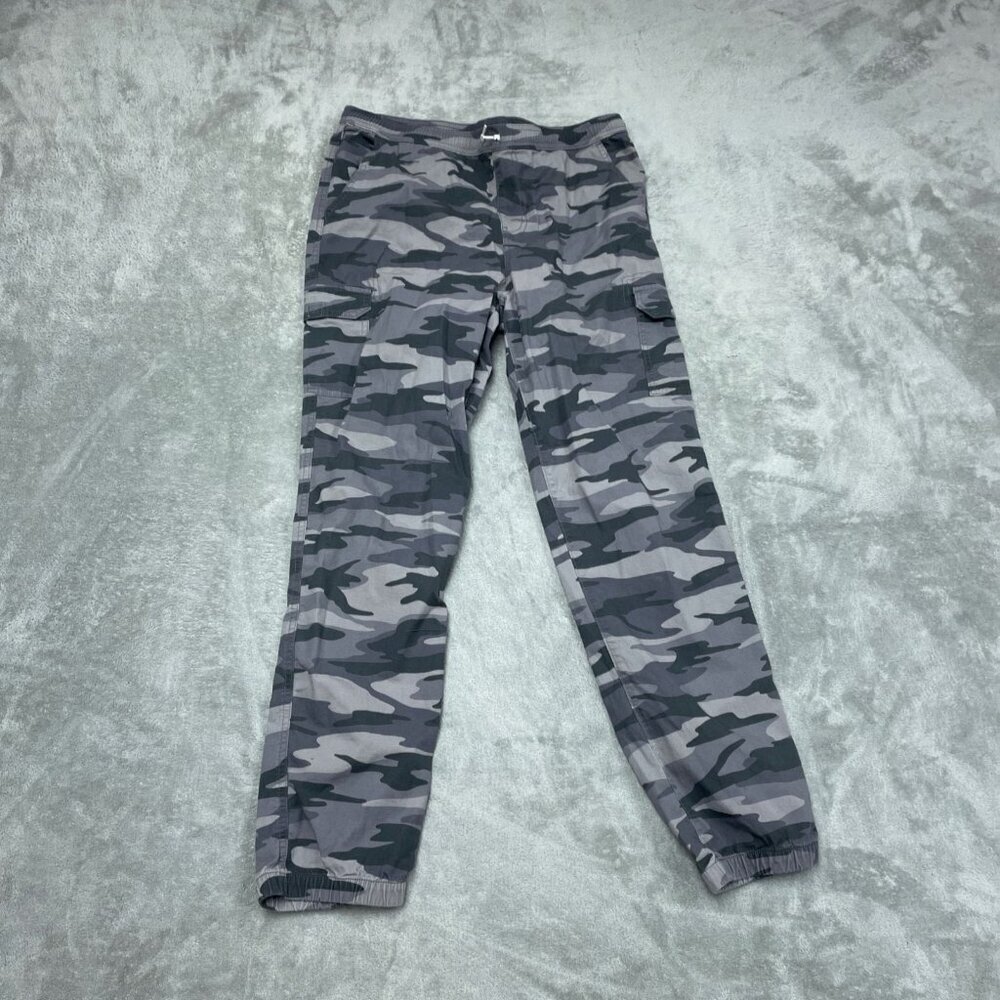 Lands End Youth Camo Cargo Jogger Pants Size XXL Elastic Waist a1282